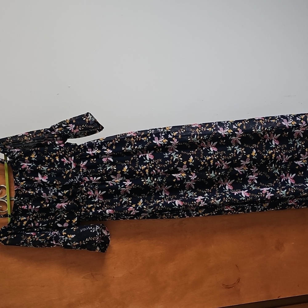 Lily Rose Navy Floral Long Sleeve Dress